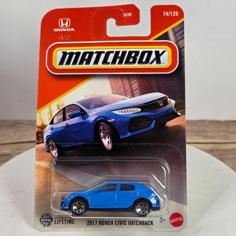 Matchbox 2017 Honda Civic Hatchback Die-Cast Car 74/125 Blue
